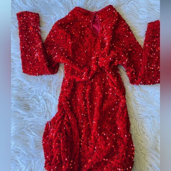 SEQUIN DRESS💫red💫small  - Picture 5 of 7